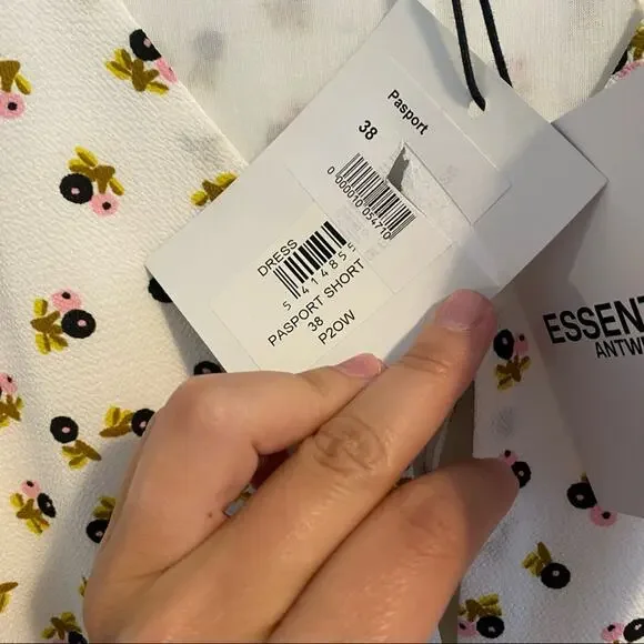 NWT ESSENTIEL ANTWERP White Ditsy Floral Sexy Mini Dress 38 M - Picture 12 of 16